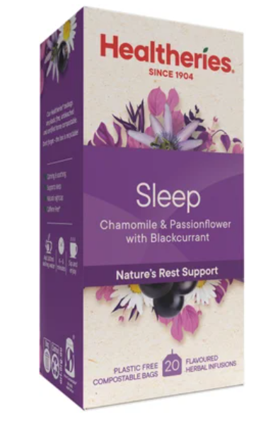 Healtheries Sleep Chamomile & Passionflower With Blackcurrant Tea Bags 20pk