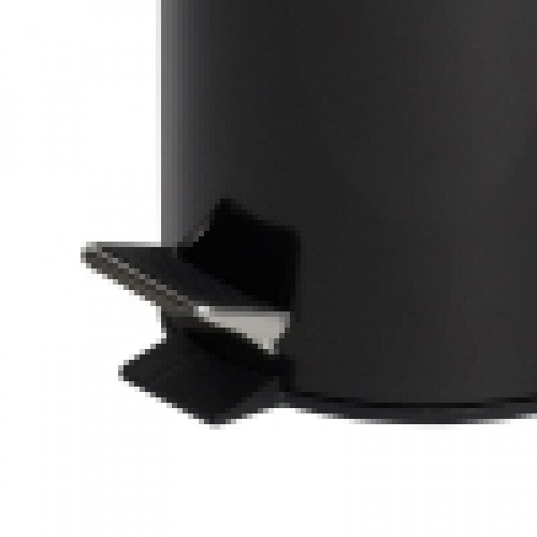 3L Round Black Pedal Bin