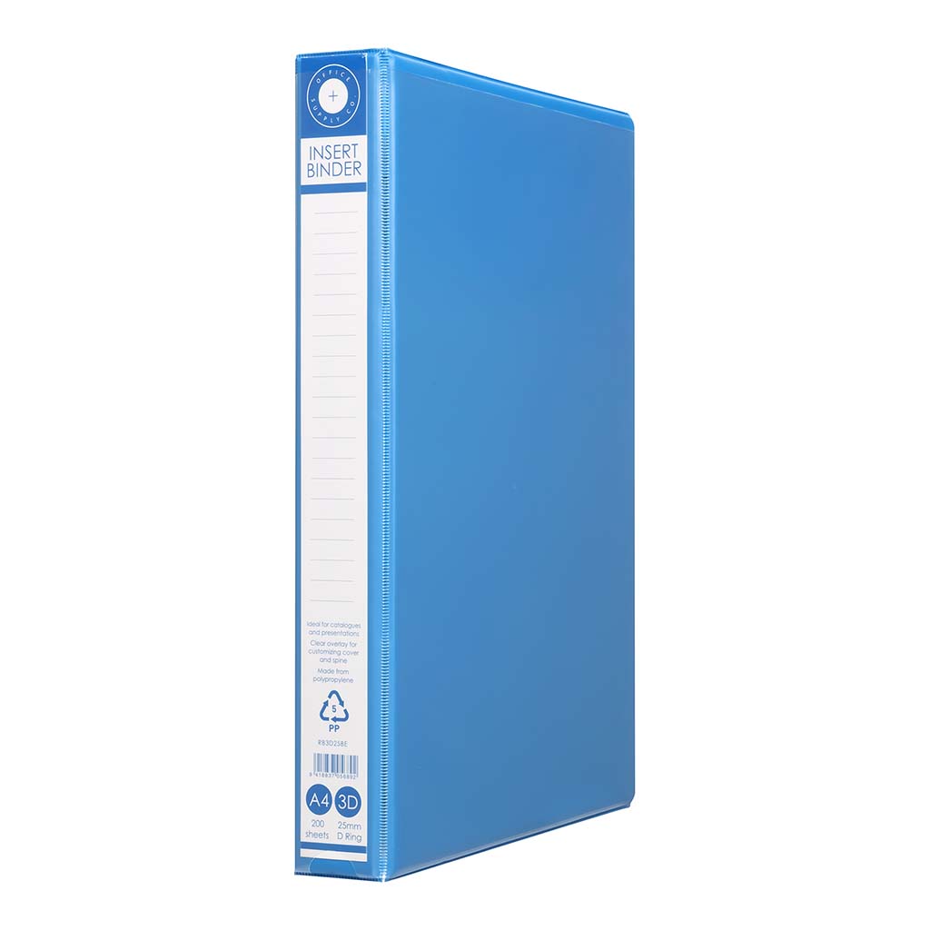 OSC Insert Binder A4 3D 25mm Blue