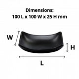 Melamine Soap Dish Curved - Black