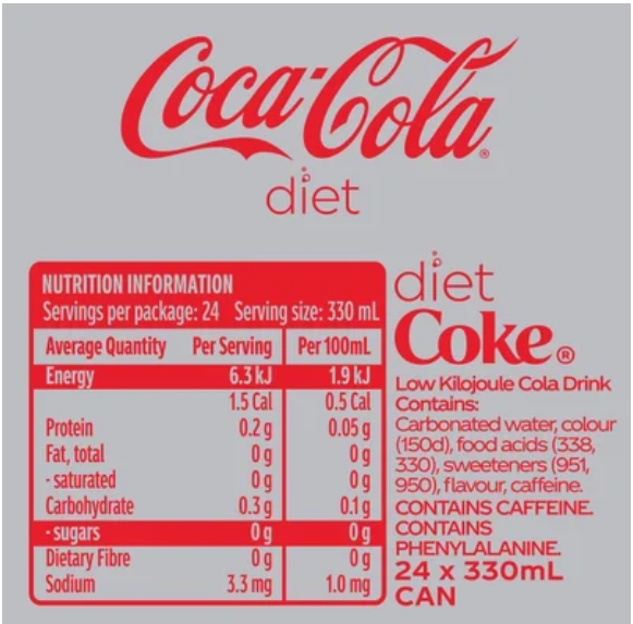 Diet Coca-Cola Soft Drink Cans 24pk