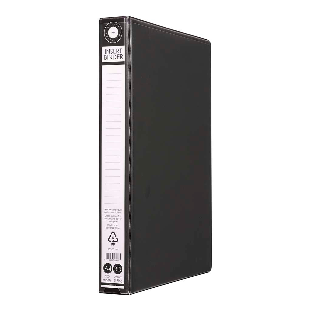 OSC Insert Binder A4 3D 25mm Black