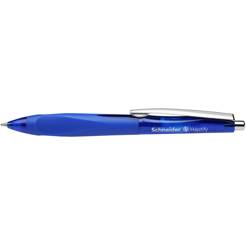 Schneider Ballpoint Pen Haptify Medium Blue Ink Blue Barrel - Cafe Supply