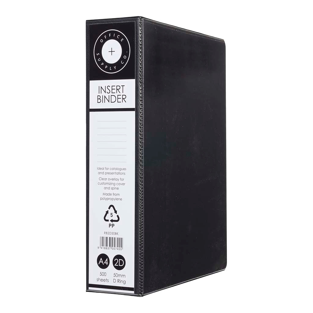 OSC Insert Binder A4 2D 50mm Black