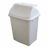 38L Rectangular White Swing Top Bin