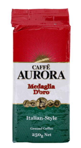 Aurora Medaglia D'Oro Italian Style Ground Coffee 250g