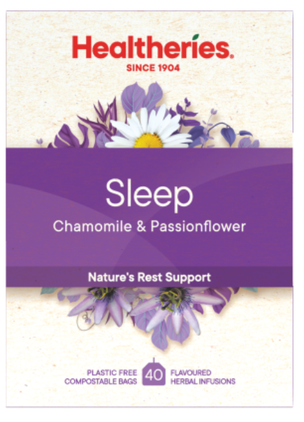 Healtheries Sleep Chamomile & Passionflower Tea Bags 40pk