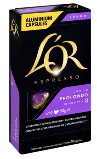 L'OR Espresso Lungo Profondo Intensity 8 Coffee Capsules 10pk