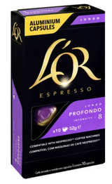 L'OR Espresso Lungo Profondo Intensity 8 Coffee Capsules 10pk