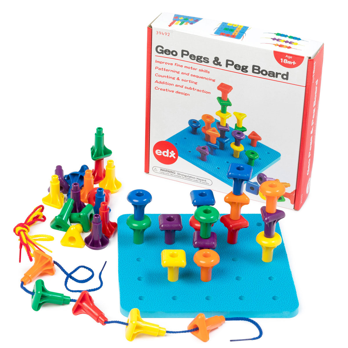 EDX FunPlay Geo Pegs 24 Piece Set - Cafe Supply