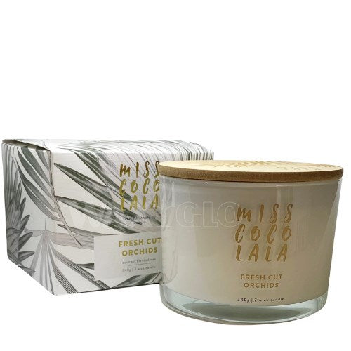 340g Coconut Wax Jar Candle- Fresh Cut Orchids