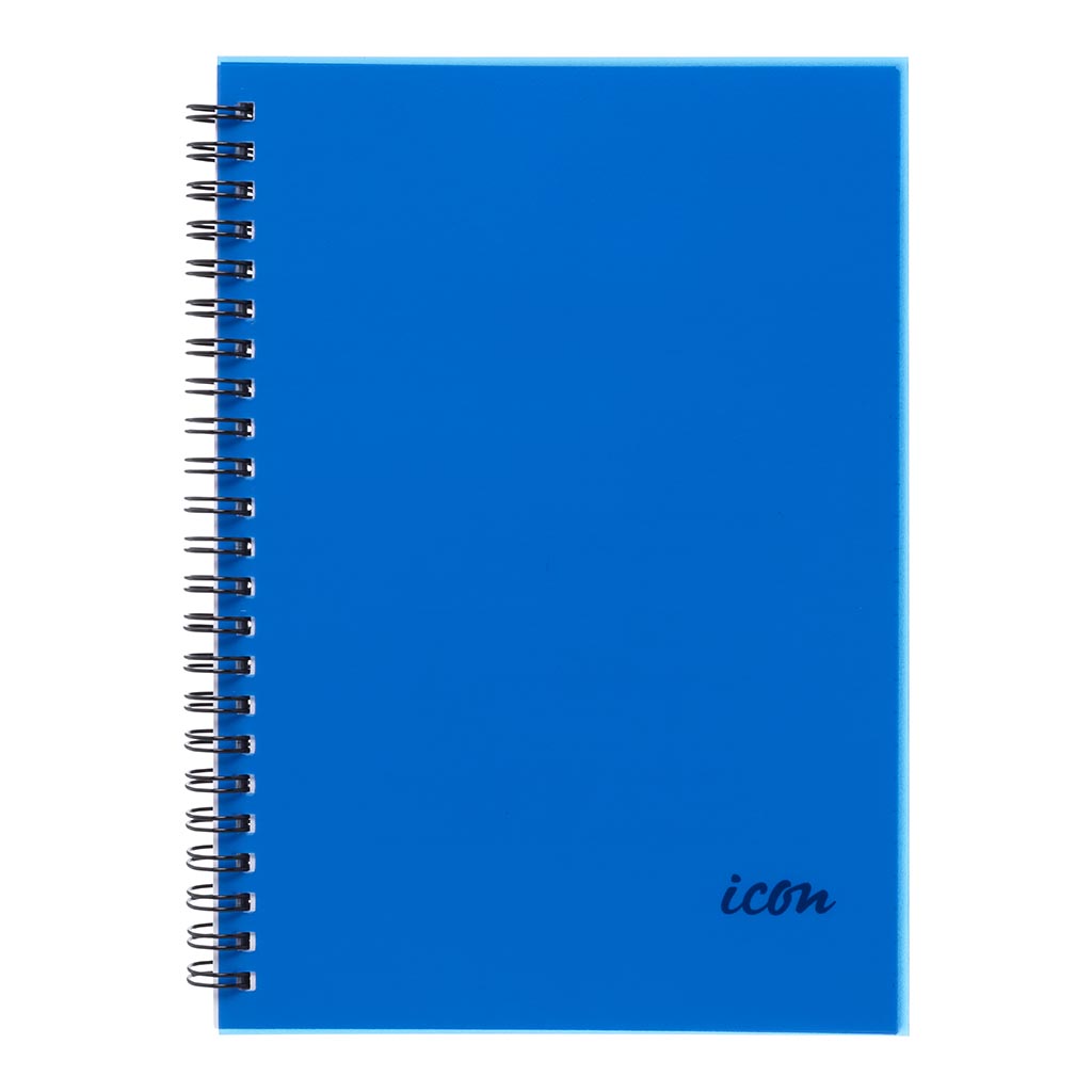 Icon Spiral Notebook A5 PP Cover Blue 200 pg