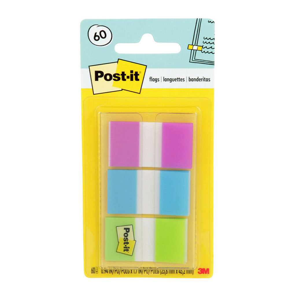 Post-it Flags 680-PBG 25x43mm Assorted, Pack of 3