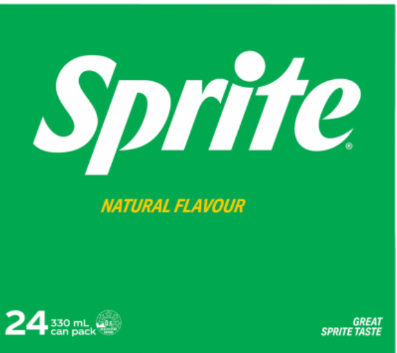 Sprite Natural Flavour Soft Drink Cans 24 x 330ml