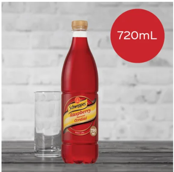 Schweppes Raspberry Flavoured Cordial 720ml