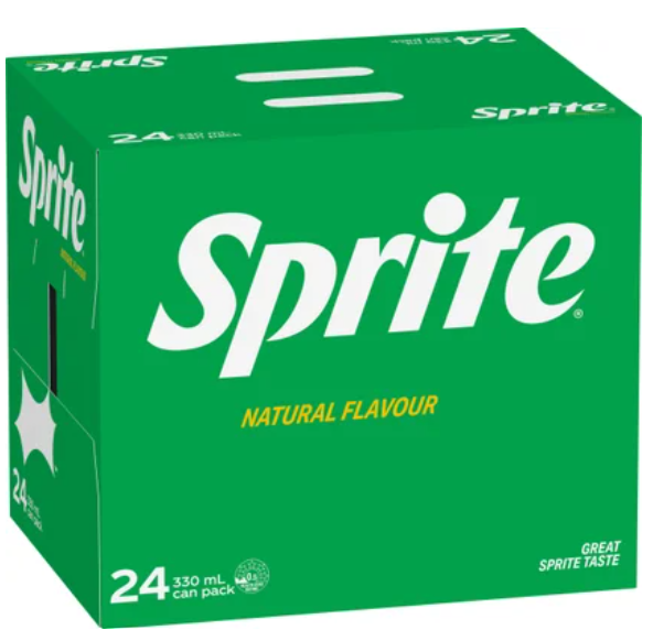 Sprite Natural Flavour Soft Drink Cans 24 x 330ml