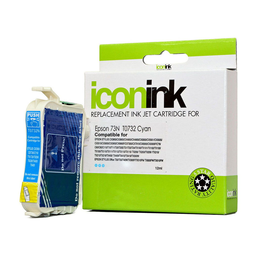 Icon Compatible Epson 73N Cyan Ink Cartridge