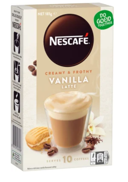 Nescafe Vanilla Latte Coffee Sachets 10pk