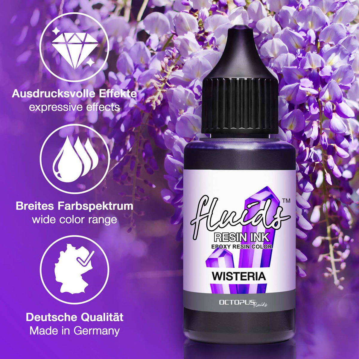 Octopus Fluids Resin Ink Wisteria Violet 30ml