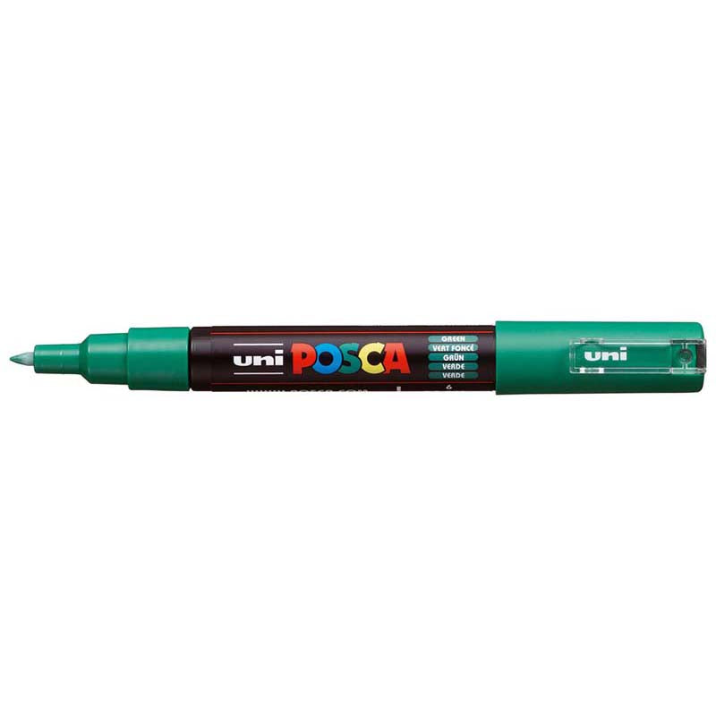 Uni Posca Marker 0.7mm Ultra-Fine Round Tip Green PC-1M - Cafe Supply