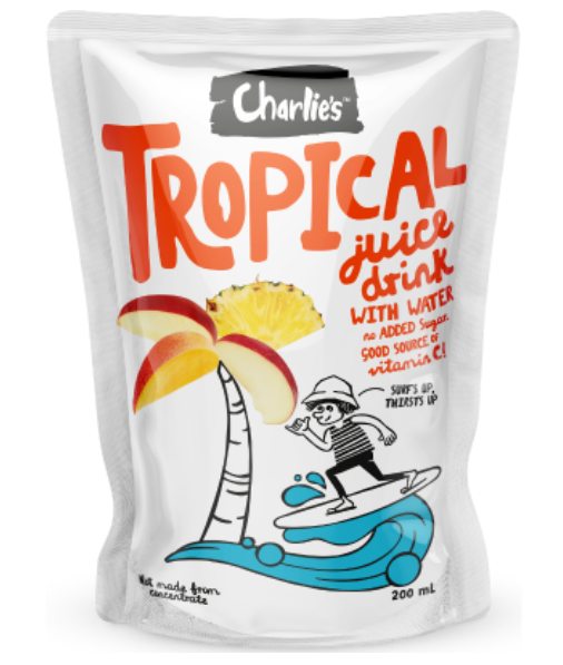 Charlie's Tropical Juice Drink With Water 200ml