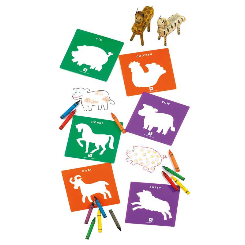 EC Stencil Set Farmyard Set of 6