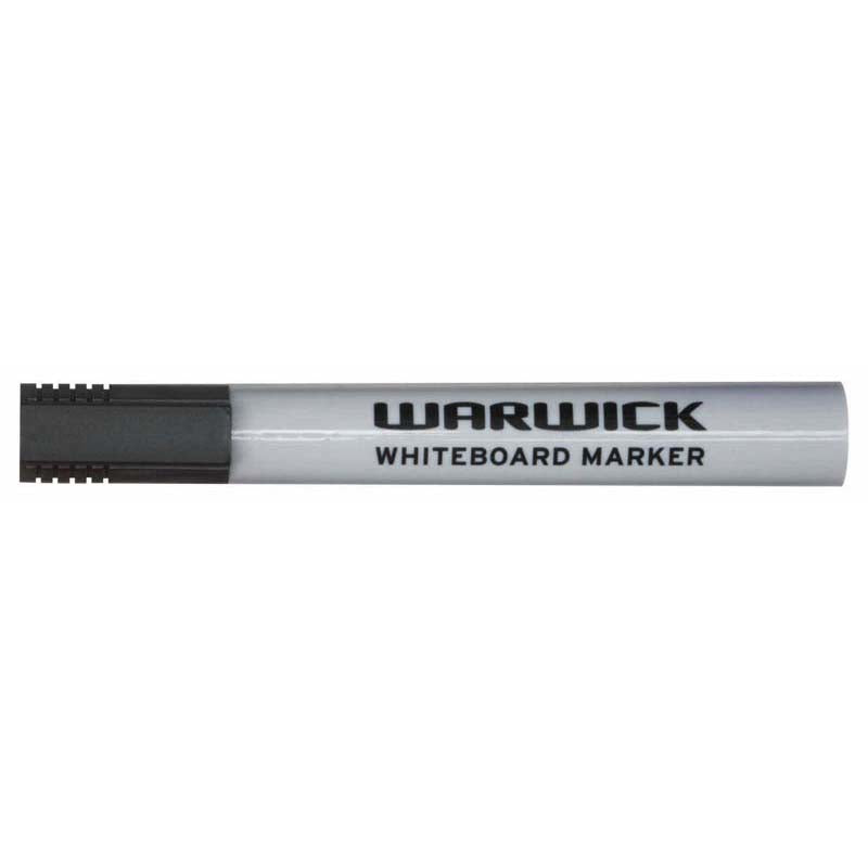 Warwick Whiteboard Marker Black Bullet Tip Box 12