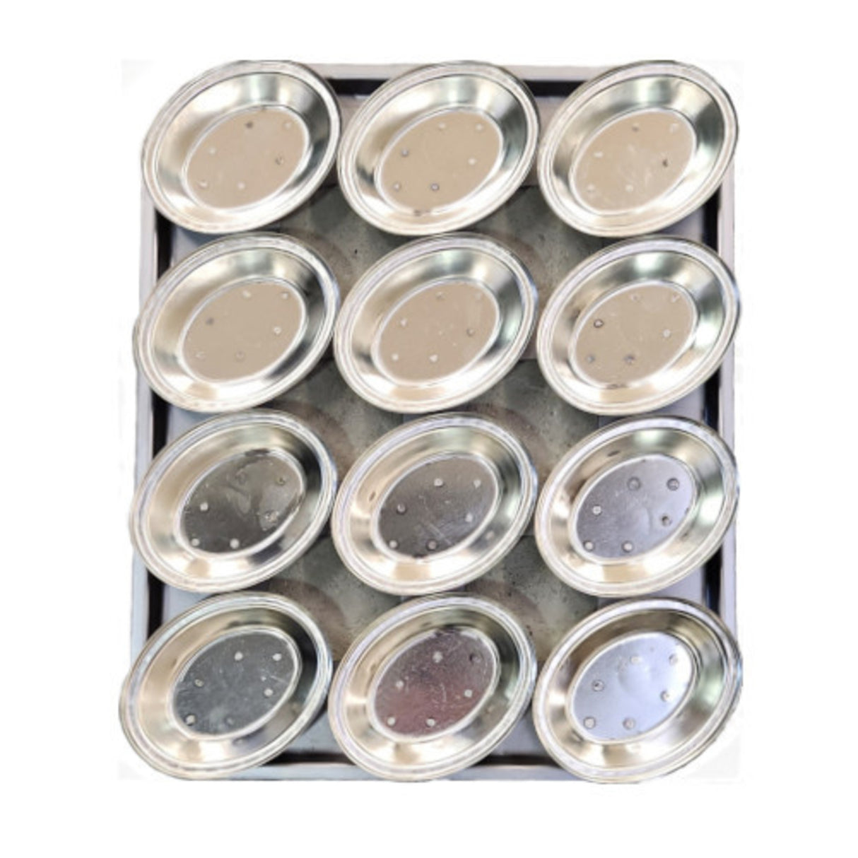 Palletized Pie Tins, (12) Oval , Tray size 460x360mm