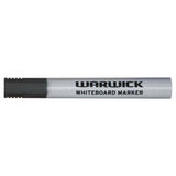 Warwick Whiteboard Marker Black Chisel Tip Box 12