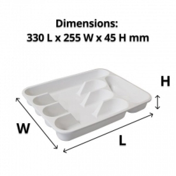 White Cutlery Tray 5 Compartment