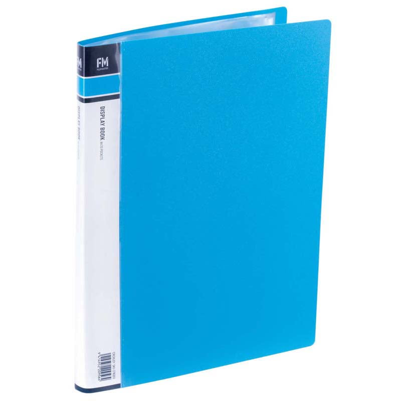 FM Display Book Vivid A4 Ice Blue 20 Pocket - Cafe Supply