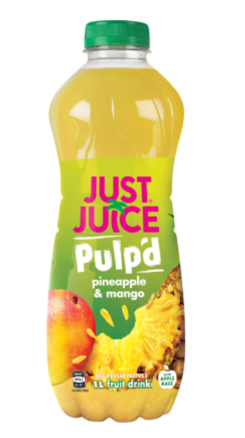 Just Juice Pulp'd Pineapple & Mango Fruit Drink 1l