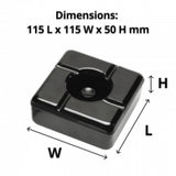 Windless Black Melamine Ashtray