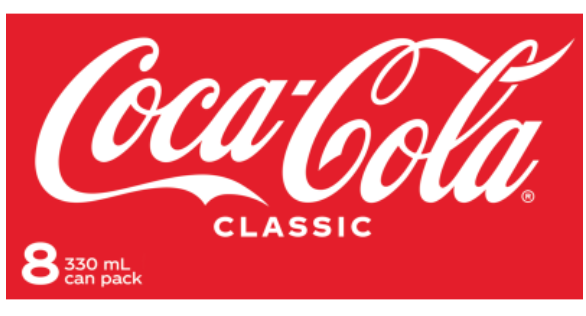 Coca-Cola Soft Drink Cans 8 x 330ml