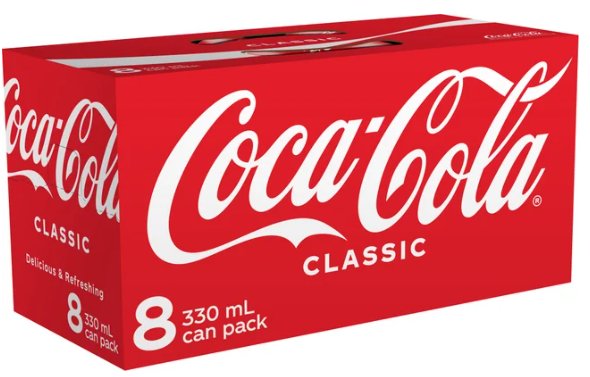 Coca-Cola Soft Drink Cans 8 x 330ml