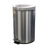 12L Round Stainless Steel Pedal Bin