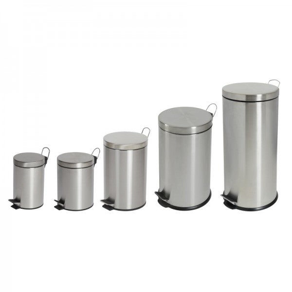 12L Round Stainless Steel Pedal Bin