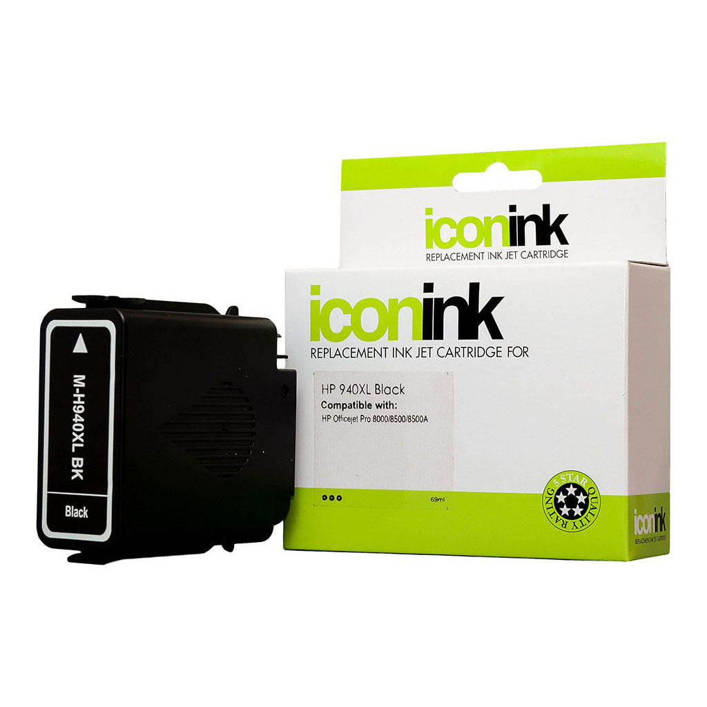 Icon Compatible HP 940 Black XL Ink Cartridge (C4906AA)