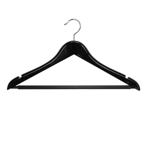 Coat Hanger Male Black with Hook (100)