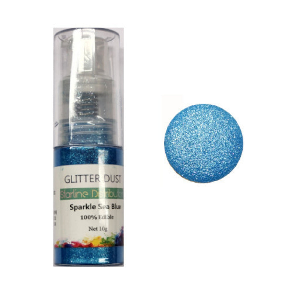 Glitter Dust - Sea Blue Pump 10gm (100% Edible)