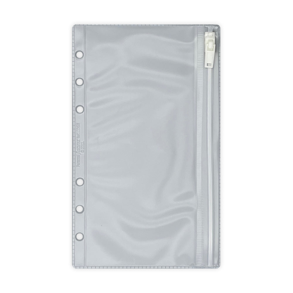 Filofax Personal Translucent Zip Lock Envelope Wallet Opening - Cafe Supply