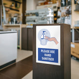 Avery Pre-Printed Self-Adhesive Sign Please Use Hand Sanitiser A4 2up 5 Sheets - Cafe Supply