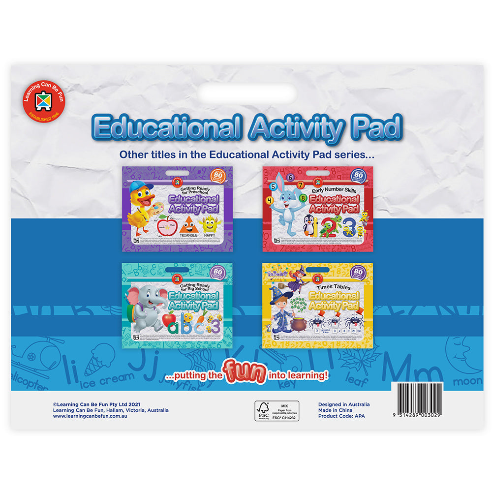 LCBF Educational Activity Pad Alphabet - Cafe Supply