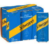 Schweppes Classic Dry Lemonade Cans 6 x 250ml