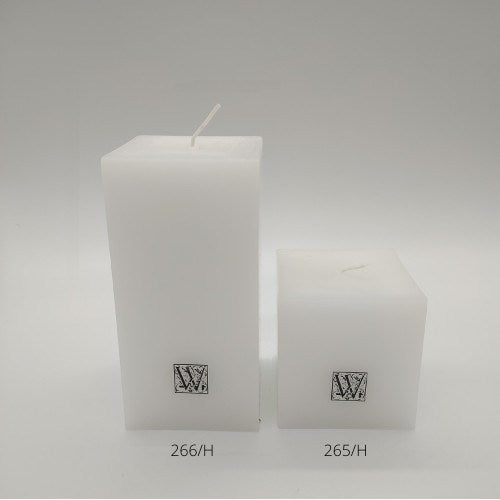 75 x 75 x 75mm CUBE (Square) CANDLE - White