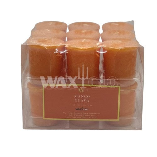 50mm SCENTED VOTIVE CANDLE (18pk) - MANGO GUAVA