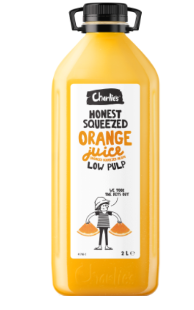 Charlie's Chilled Juice Orange Pulp Free 2l