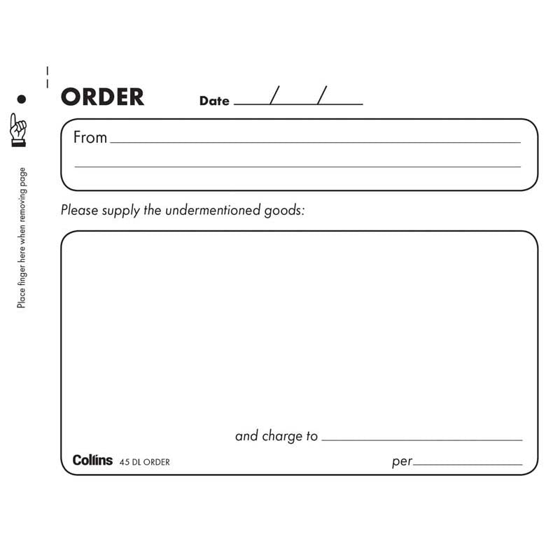 Collins Goods Order 45DL Duplicate No Carbon Required - Cafe Supply