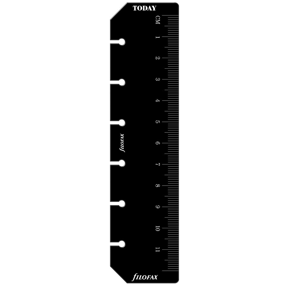 Filofax Pocket Ruler Page Marker Black