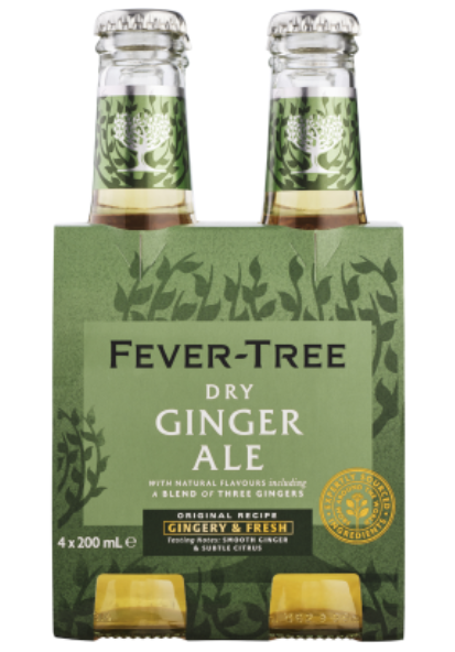 Fever-Tree Dry Ginger Ale 4 x 200ml